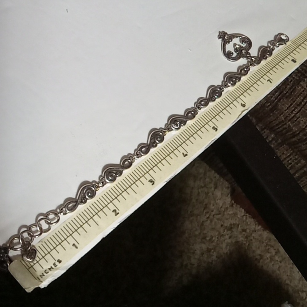 Brighton Scroll Hearts Silver Bracelet Adjustable - Picture 3 of 8
